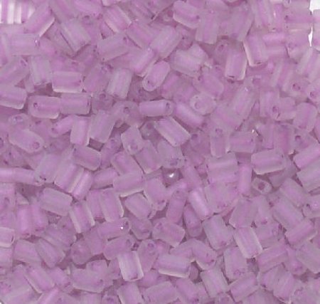 50g 5x4x2mm Matte Violet Lined Crystal Tile Beads