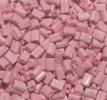 50g 5x4x2mm Opaque Dark Pink Tile Beads