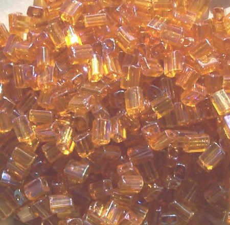 50g 5x4x2mm Transparent Topaz AB Tile Beads
