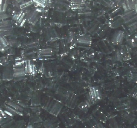 50g 5x4x2mm Transparent Black Diamond Tile Beads