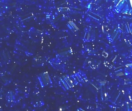 50g 5x4x2mm Transparent Dark Blue Tile Beads