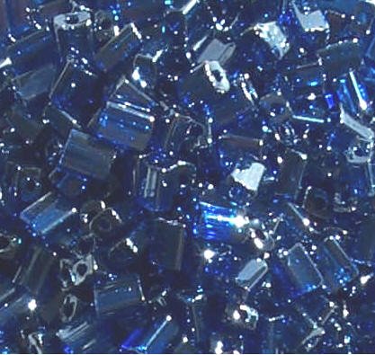50g 5x4x2mm Dark Blue Lustre Tile Beads