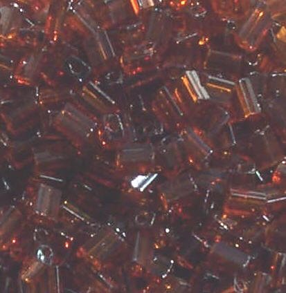 50g 5x4x2mm Transparent Dark Topaz Tile Beads