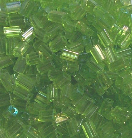 50g 5x4x2mm Transparent Green AB Tile Beads
