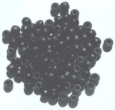100 5x6mm Black Crow Wood Beads