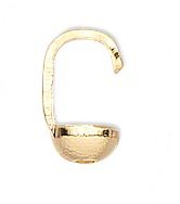 50, 5x3 Small Bright Gold Plated Bead Tips