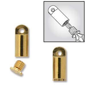 Pack of 6 Gold Plated Bead Bandit Crimp Finding