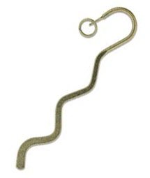 1 85mm Antique Brass Small Squiggle Bookmark