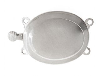 5, 26x17mm Double Strand Plain Oval Nickel Box Clasps