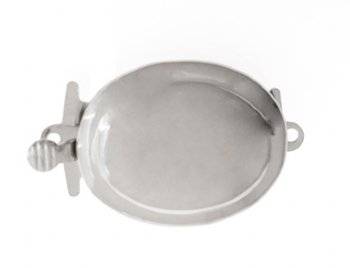 5, 26x17mm Single Strand Oval Nickel Box Clasps