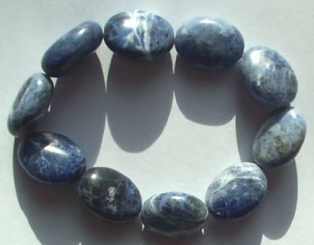 Flat Oval Sodalite Bracelet