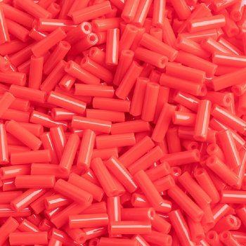 50g #3 Bugle Opaque Red Bugle Beads