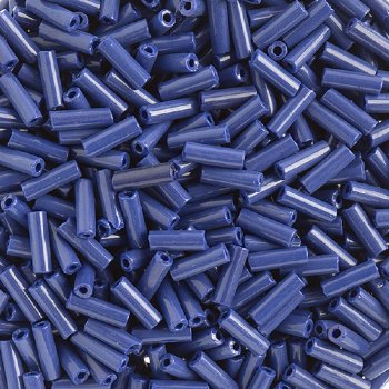 50g #3 Opaque Royal Blue Bugle Beads
