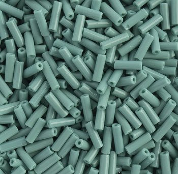 50g #3 Opaque Turquoise Bugle Beads