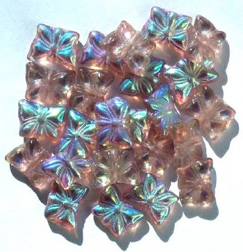 25 12mm Light Amethyst AB Butterfly Beads