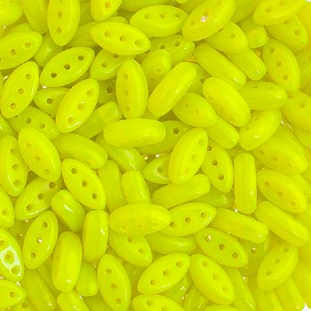 50, 8x3mm Olive Green Silk 3 Hole Czech Glass Cali Beads