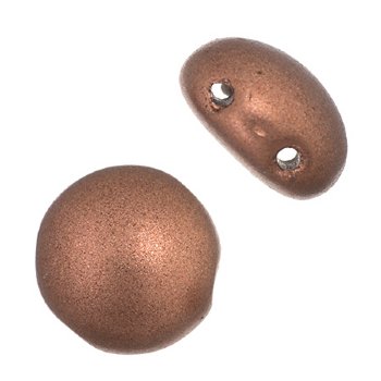 22, 8mm Copper Bronze Glass Candy Beads