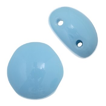 22, 8mm Opaque Light Blue Glass Candy Beads