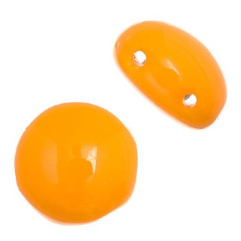 22, 8mm Opaque Orange Glass Candy Beads