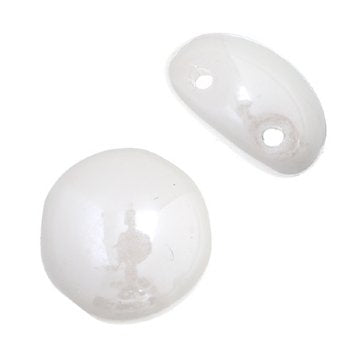 22, 8mm White Alabaster Glass Candy Beads