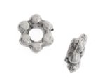 100, 5mm Antique Silver Daisy Bead Caps