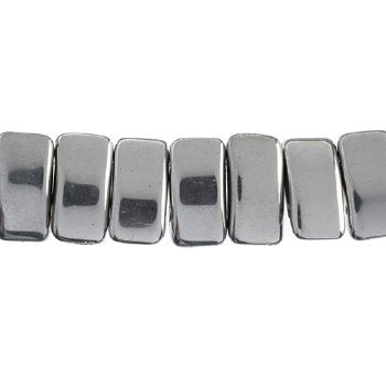 15, 9x17mm Labrador Silver Full Coat Two Hole Glass Carrier Beads