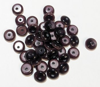 40 3x6mm Amethyst Fiber Optic Rondelles