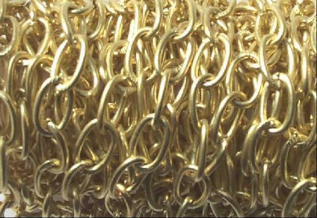 1 Meter of 10x7mm Bright Gold Chain