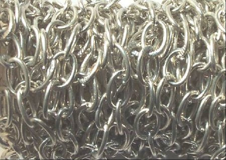 1 Meter of 10x7mm Bright Nickel Chain