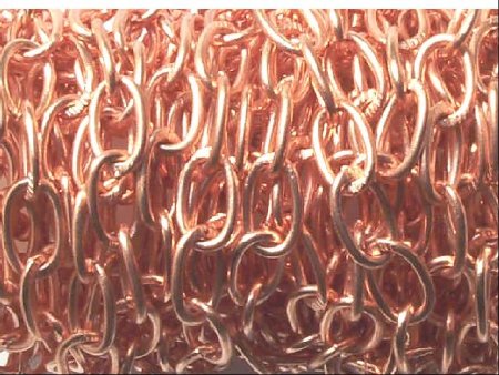 1 Meter of 10x7mm Bright Copper Chain