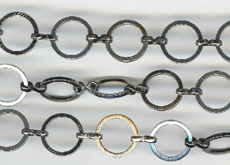 1 Foot 12mm Gunmetal Round Chain with Figure-8 Link