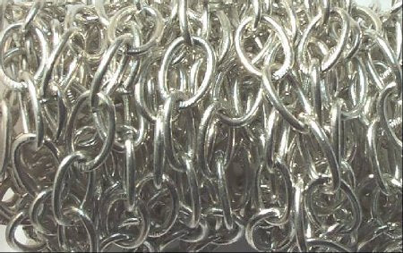 1 Meter of 13x9mm Rhodium Chain