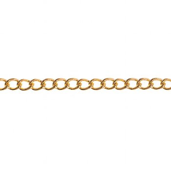 5 Meter Spool 3x2mm Curb Link Bright Brass Chain