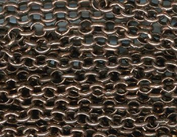 1 foot of 5x1.5mm Antique Copper Rolo Chain