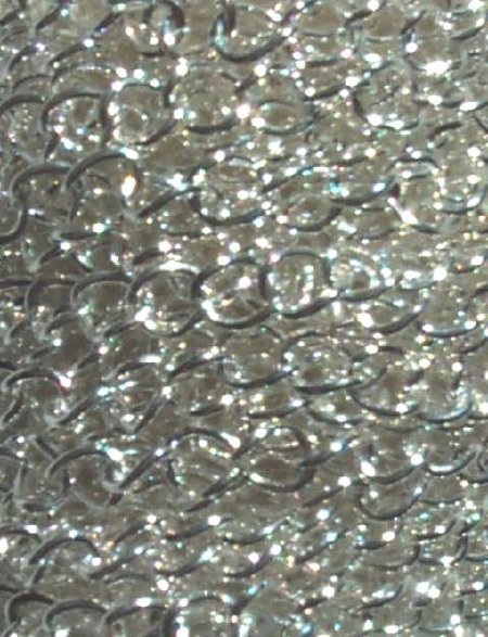 1 Meter of 6x4mm Rhodium Silver Chain