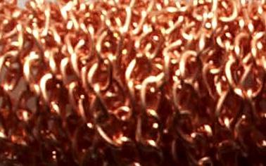 1 Meter of 6x4mm Bright Copper Chain