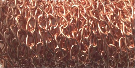 1 Meter of 7x4mm Bright Copper Chain