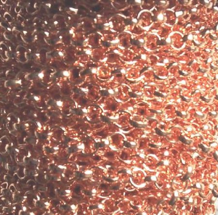 1 foot of 2mm Bright Copper Rolo Chain