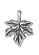 10 17x13mm Antique Silver Single Sided Maple Leaf Pendants