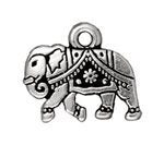 1, 13.5x12mm TierraCast Antique Silver Gita Elephant Pendant
