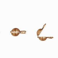 50, 2 Eye Antique Copper Clamshell Bead Tips
