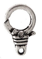 5 18x12mm Antique Silver Lobster Clasps