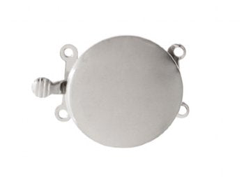 5, 23x18mm Double Strand Plain Round Nickel Box Clasps