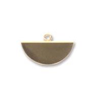 6, 18x10mm Bright Gold Crimp Ribbon Ends
