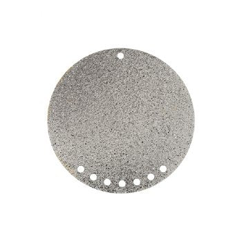 Pack of 2, 35mm Round Stardust Silver Plated 7 to 1 Hole Connectors