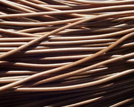 1 Meter of 2mm Medium Brown Vinyl Cord