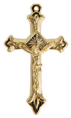 1 50x30mm Gold Crucifix Pendant