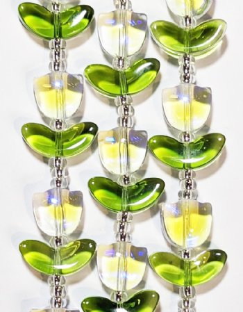 7 Inch Strand Crystal Lane 16x14mm Crystal Crystal AB Tulip Bead Sets