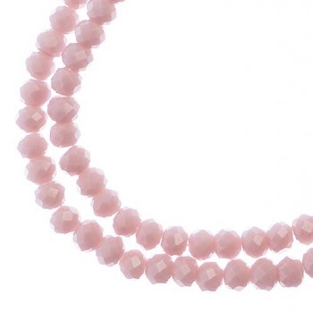 110, 3x4mm Faceted Opaque Mauve Crystal Lane Donut Rondelle Beads