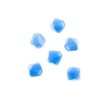 96, 4mm Faceted Opaque Dark Periwinkle Crystal Lane Bicone Beads